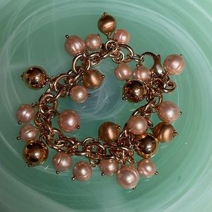 HONORA PEARL BRONZO ITALIA BRACELET. NEW IN ORIGINAL ZIPPER BAG